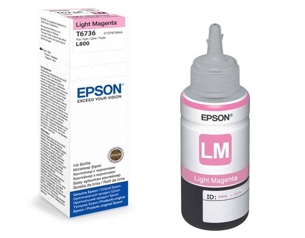 Tinta Epson T6736 L800 light magenta ecotank C13T67364A 70ml
