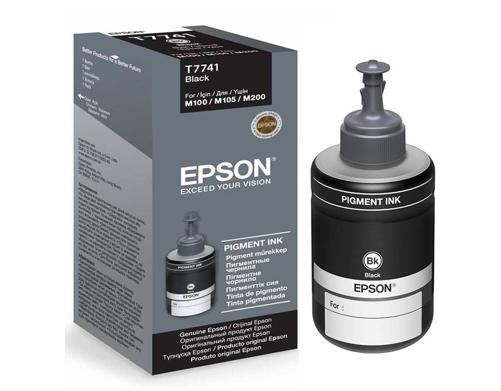 Tinta Epson T7741 M105/M200 black ecotank C13T77414A 140ml