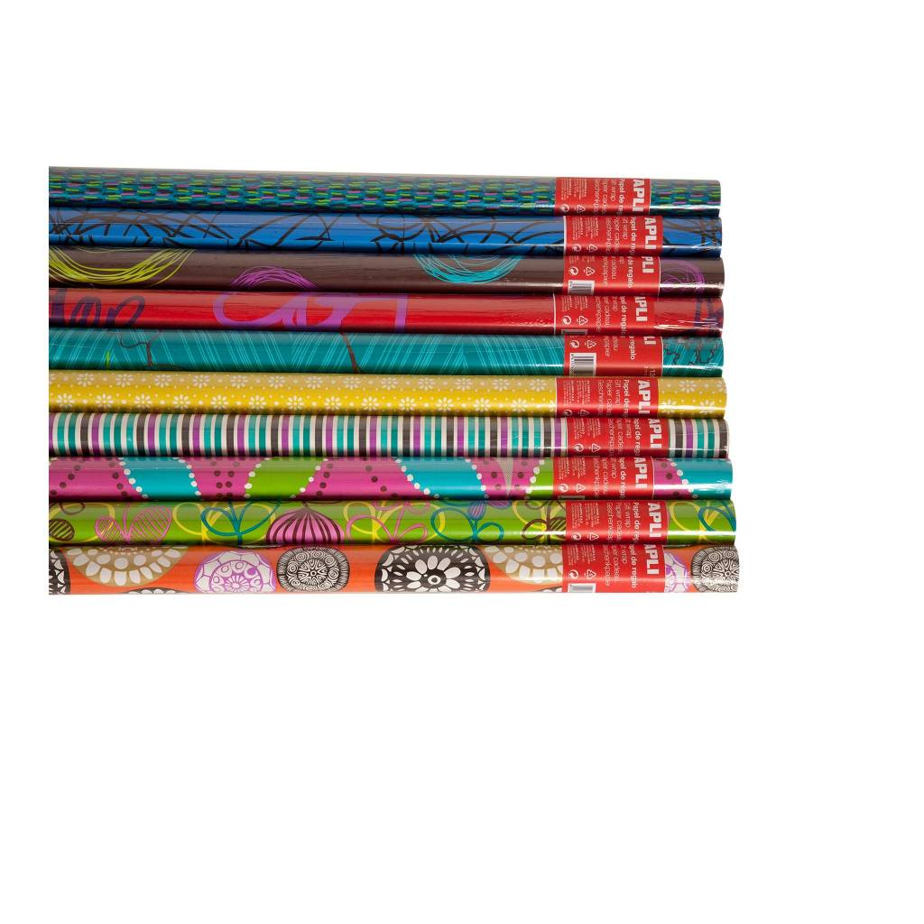Ukrasni papir Apli 0,70x2m ukrasni trendy u roli sortirano 60g (display 55/1)136...