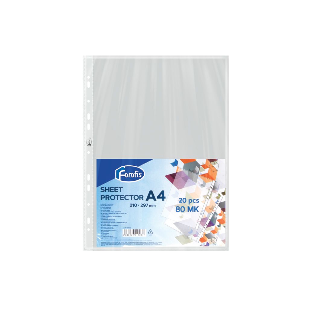 Fascikl uložni UR Forofis A4 80my pp 20/1 91103