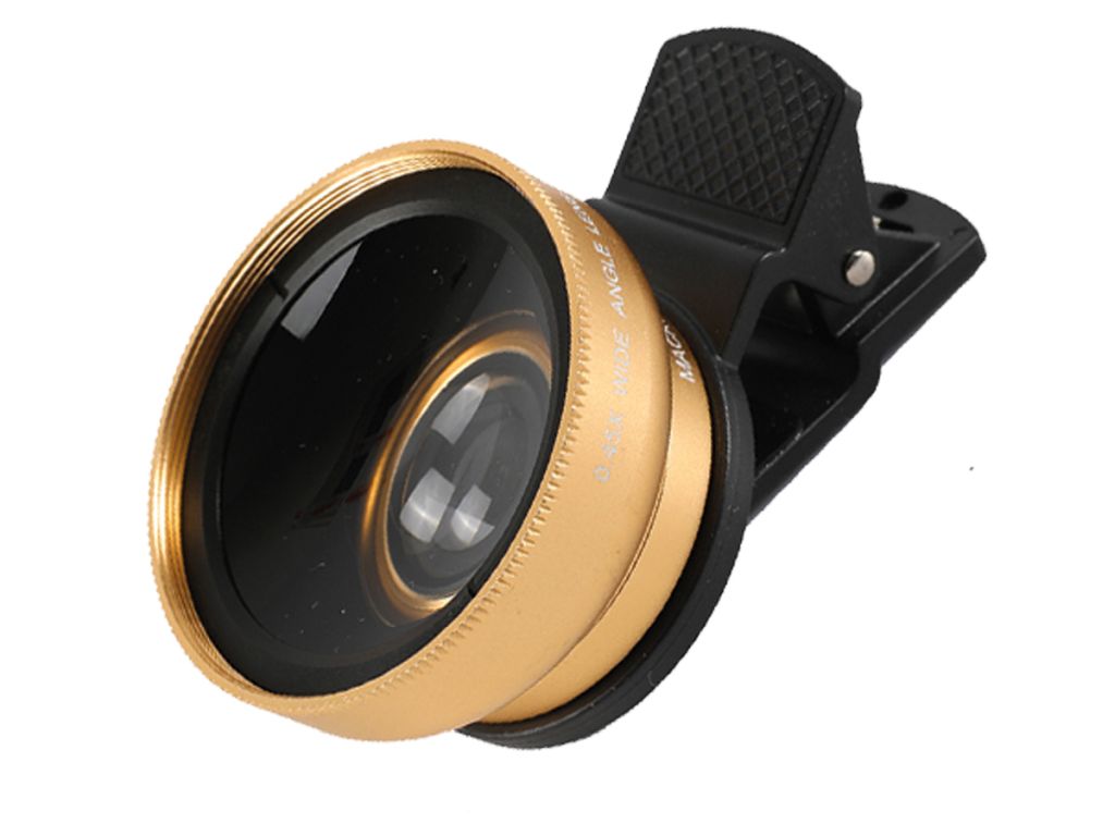 Klip leća iTotal 2u1 za mobitel zlatna CM3203