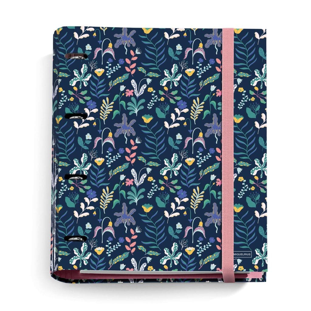 Mapa uložna Miquelrius 4 ringa+blok jungle plavo MR20979