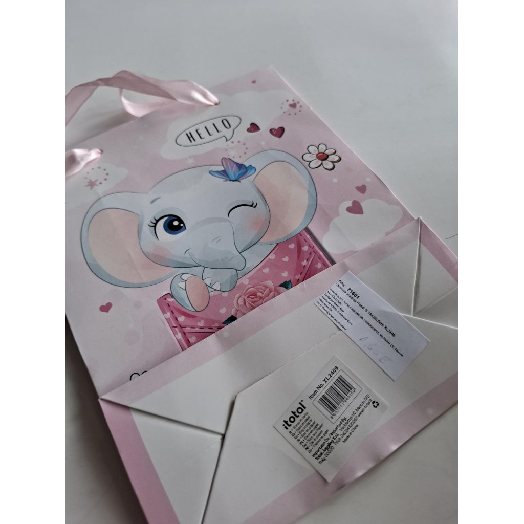 Outlet artikl- B grade ukrasna vrećica iTotal Baby animals S 18x23x8cm XL2409