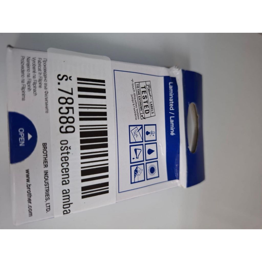 Outlet artikl- B grade Vrpca Brother p-touch TZE631 12mm yellow/black