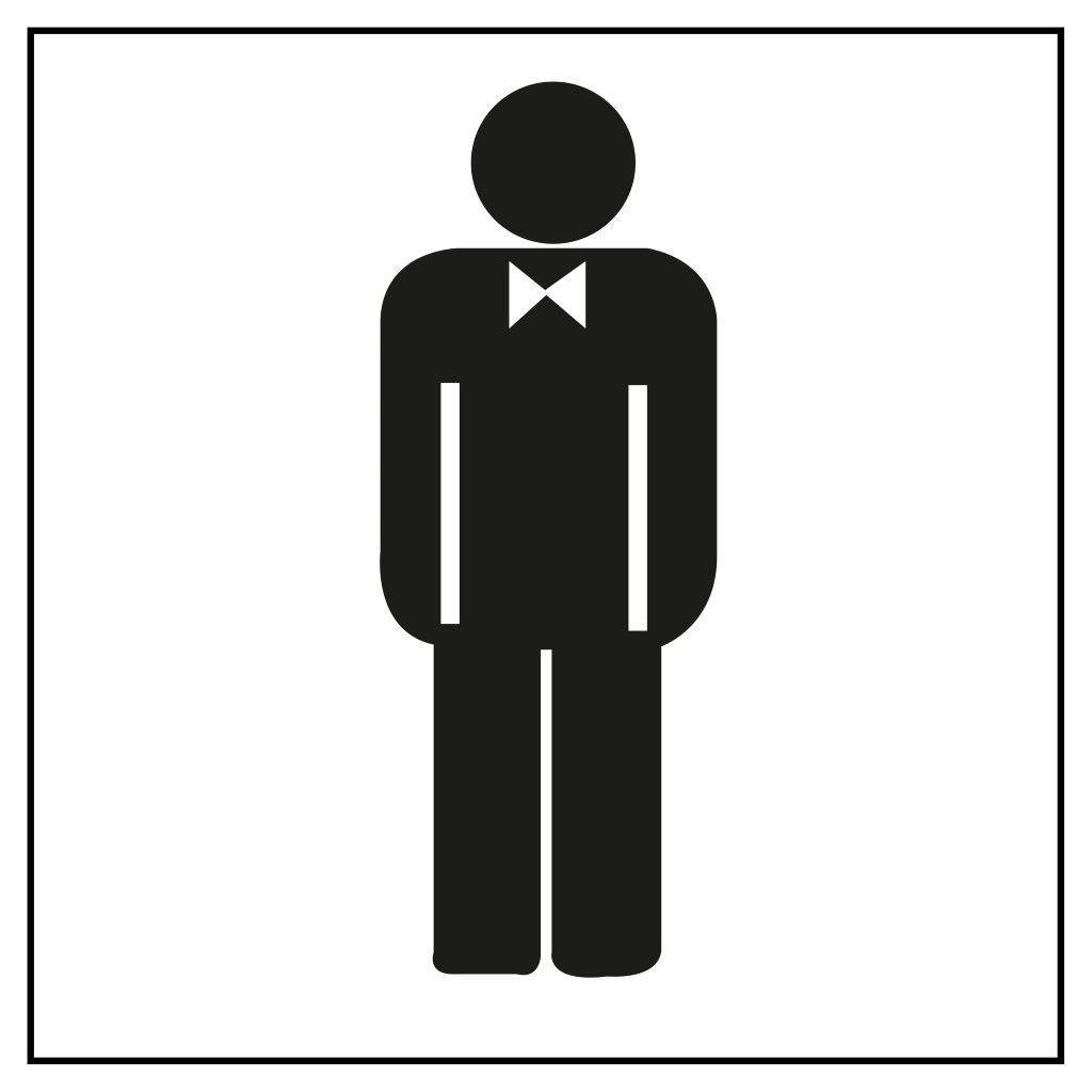 Naljepnica Apli ulaz samo za muškarce 836