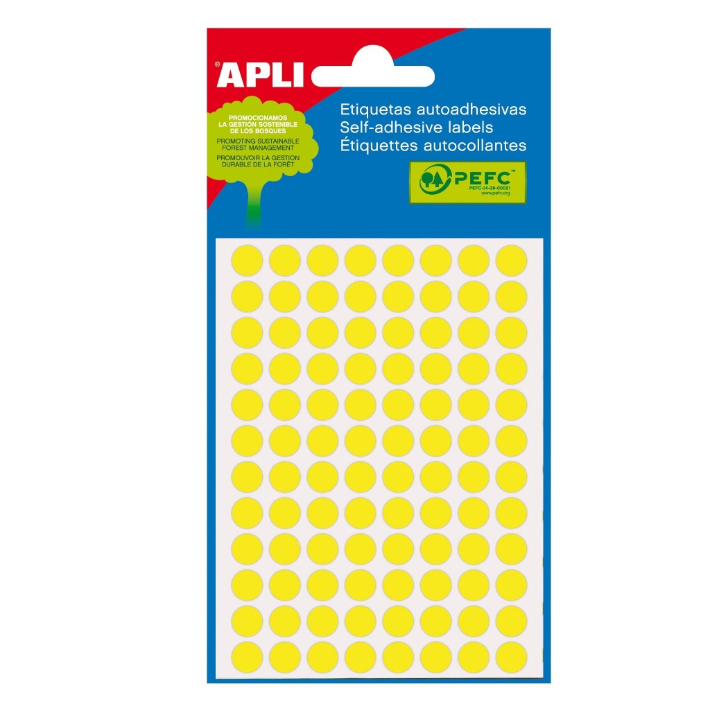 Naljepnica Apli fi8 fluorescentna žuta 3L 2079