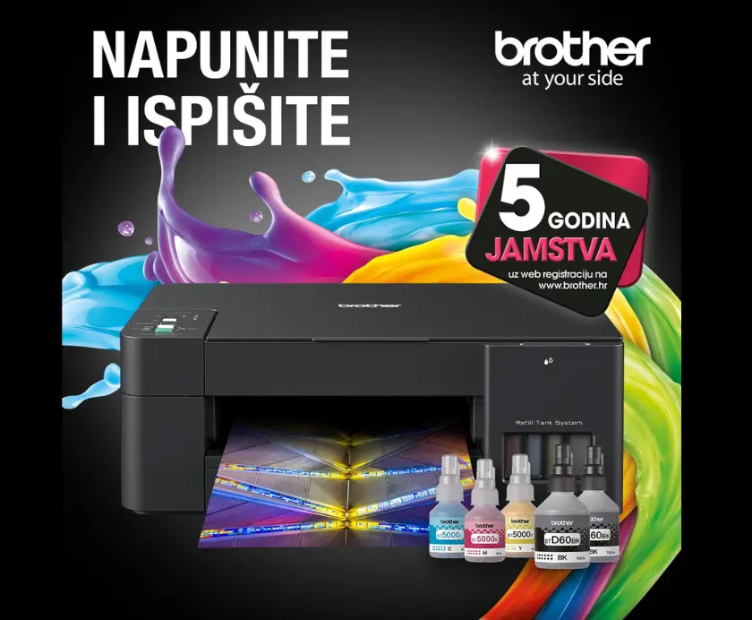 Brother InkBenefit akcija: 5 godina jamstva uz registraciju uređaja samo do 30.6.2025.