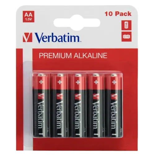 Baterije Verbatim #49875 alkalne AA 1,5V (pak 10 kom)-0
