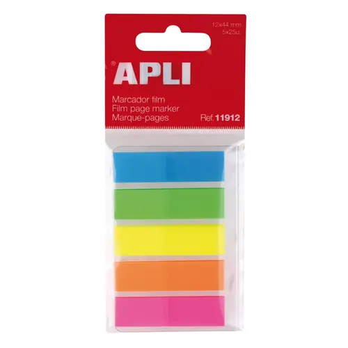 Blok Apli zastavice fluorescentne 12x45mm 25/5 25L 11912-0