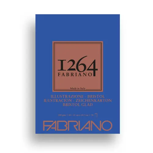 Blok Fabriano 1264 bristol 21x29,7 (A4) 200g 50L ljepljen na vrhu 19100654-0
