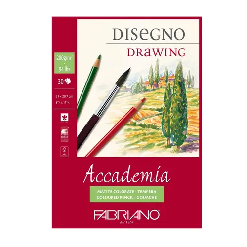 Blok Fabriano accademia A3 200g 30L spiralni 44202942-0