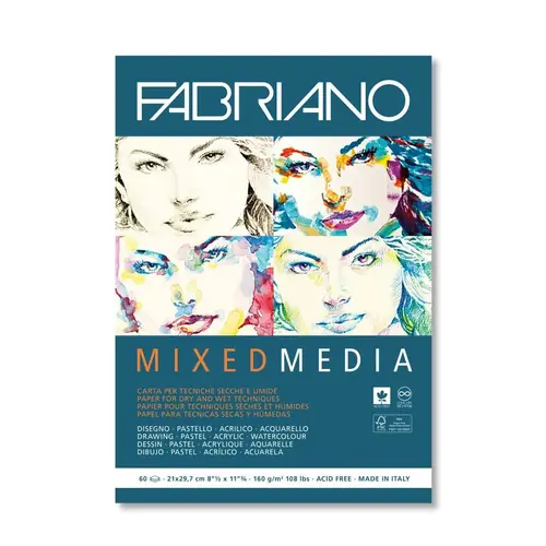 Blok Fabriano mixed media 21 160g 21x29,7 cm-0