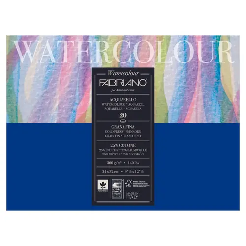 Blok Fabriano watercolor gf 24x32 300g 20L 73612432-0