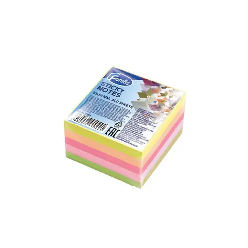 Blok samoljepljivi Forofis 51x51 mm, 300 l, 5 neon boja 91022-0