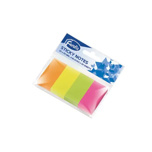 Blok zastavice Forofis 4 neon boje 40L 20x50mm  91024-0