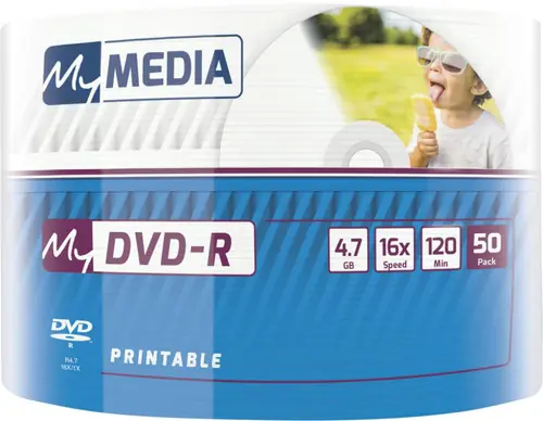 DVD-R Mymedia #69202 16x 4.7GB 50PK Wrap printable-0