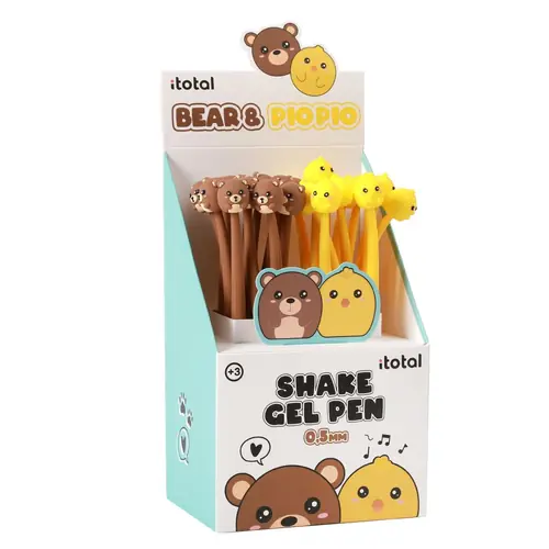 Kemijska olovka iTotal fleksibilna Cute animals medo+pilić 24/1 sortirano XL1164I-0