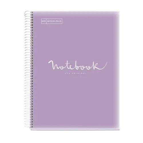 Kolegij blok Miquelrius A4 90g 120L spiralni crte Polypropylene emotions lavander MR49939-0