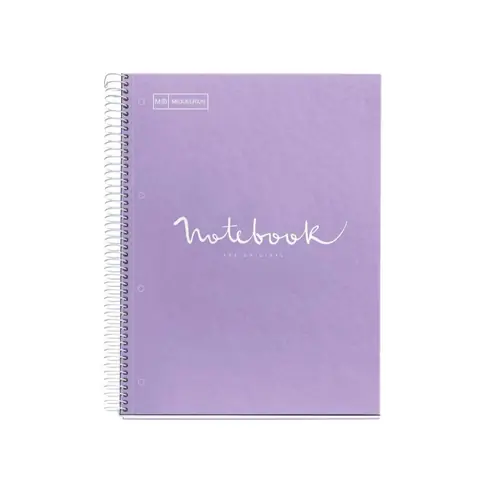 Kolegij blok Miquelrius A4 90g 80L spiralni kocke emotions  lavanda 46055-0