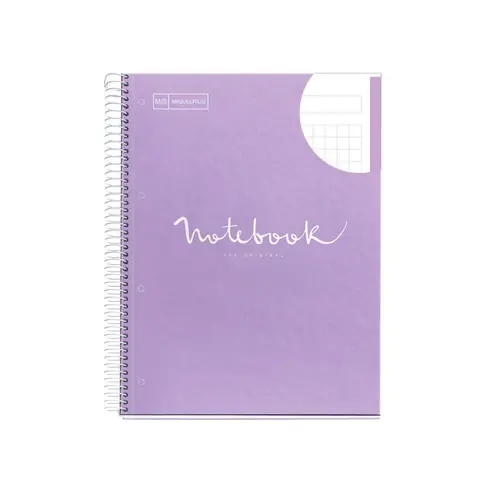 Kolegij blok Miquelrius A4 90g 80L spiralni kocke emotions  lavanda 46055-1