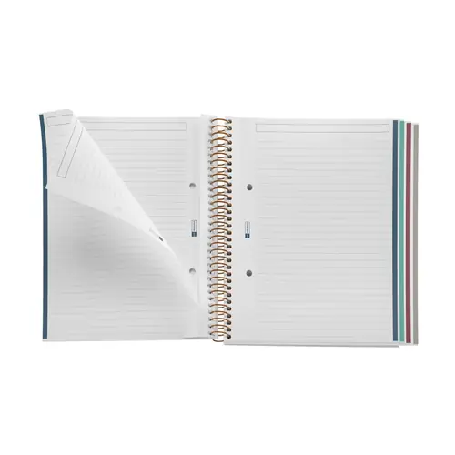 Kolegij blok Miquelrius A5 70g 120L spiralni crte Extra rigid cardboard lifestyle spring cream MR46939-1