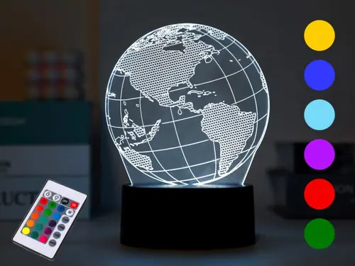 Lampa 3D na dodir iTotal promjena boja World XL2335-0