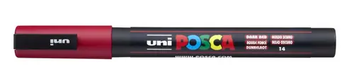 Marker Uni pc-3m Posca tamno crveni-0