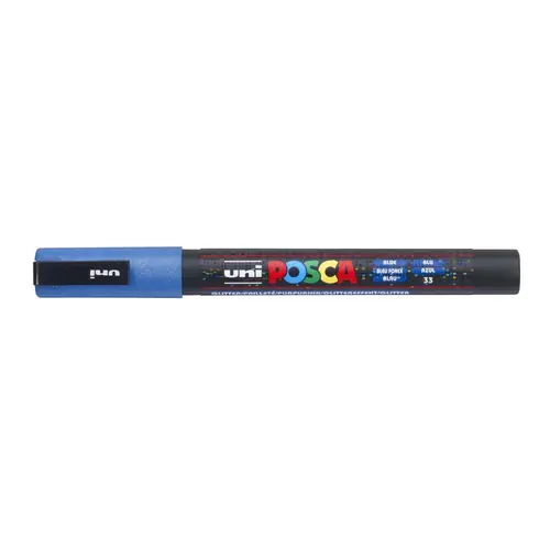 Marker Uni pc-3ml Posca glitter plavi-0