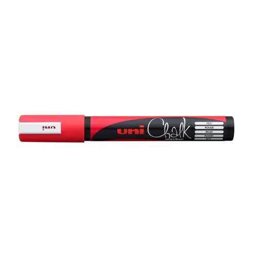 Marker Uni pwe-5m chalk_kreda crveni-0