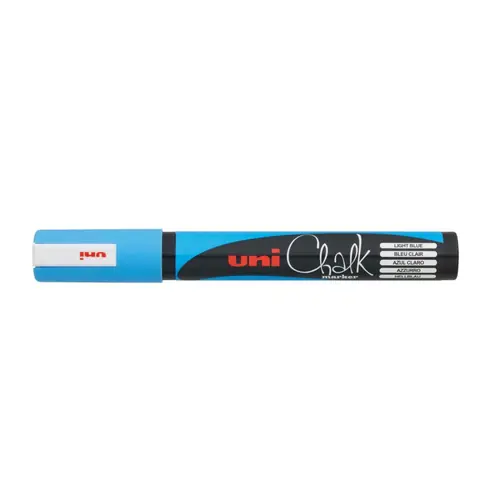 Marker Uni pwe-5m chalk_kreda svijetlo plavi-0