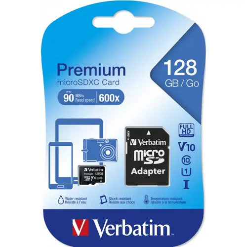 Memorijska kartica Verbatim #44085 micro SDXC 128Gb Class10-0