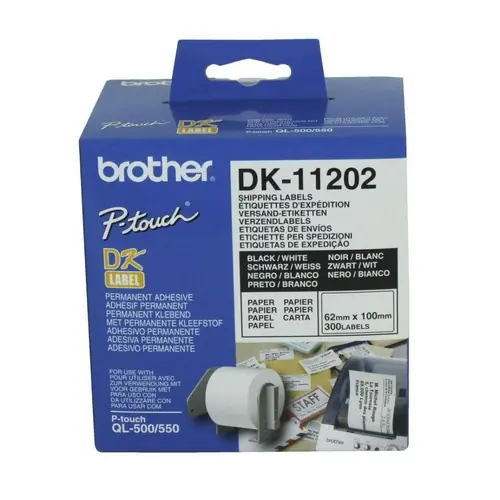 Naljepnica Brother label DK11202 62mm x 100mm 300kom-0