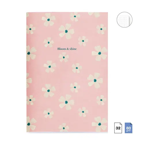 Notes Miquelrius A5 Wildflowers 32L 80g točkice 3/1 MR8200-3