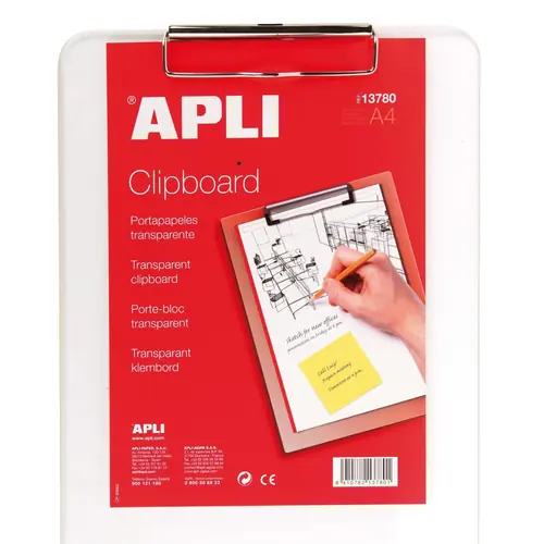 Ploča klip Apli transparent A4 13780-0