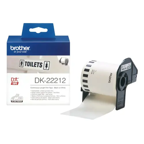 Rola Brother DK-22212 bijela rola s crnim ispisom 62 mm x 15,24 m-0