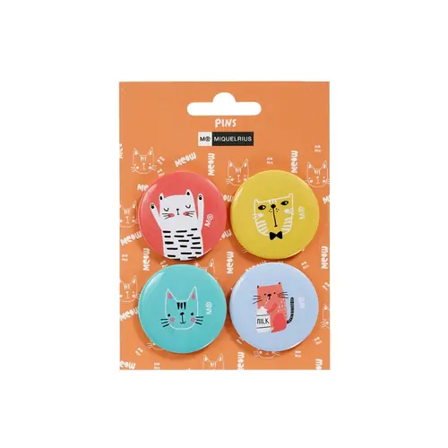 Set Miquelrius bedž sa zihericom Cat rules sortirano fi40mm 4/1 MR13186-0