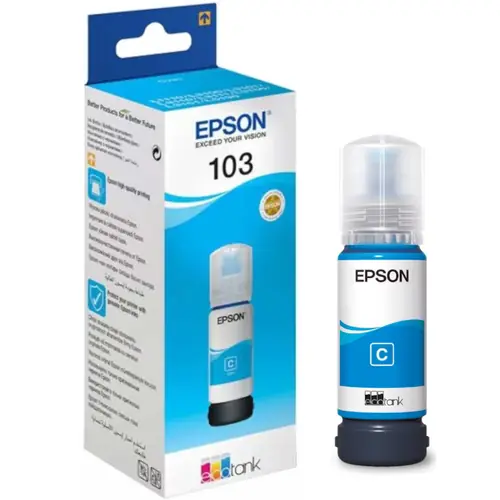 Tinta Epson 103 T00S2 L3150 cyan ecotank C13T00S24A 65ml-0