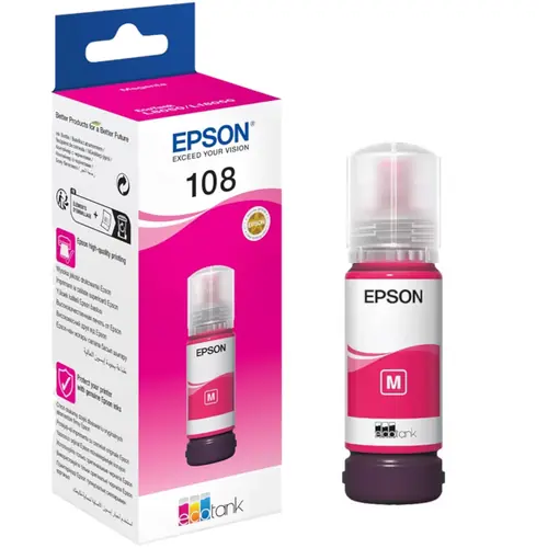 Tinta Epson 108 L8050/18050 photo magenta ecotank C13T09C34A 70ml-0