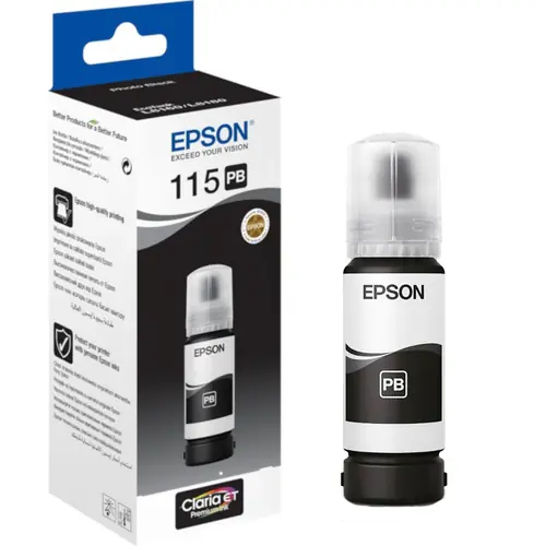 Tinta Epson 115 L8180/L8160 ecotank photo black ink bottle C13T07D14A 70ml-0