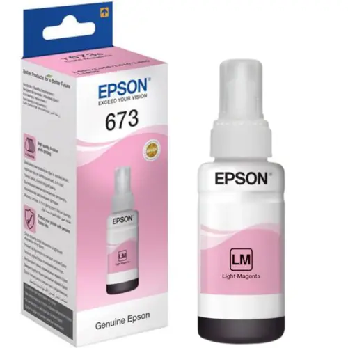 Tinta Epson T6736 L800 light magenta ecotank C13T67364A 70ml-0