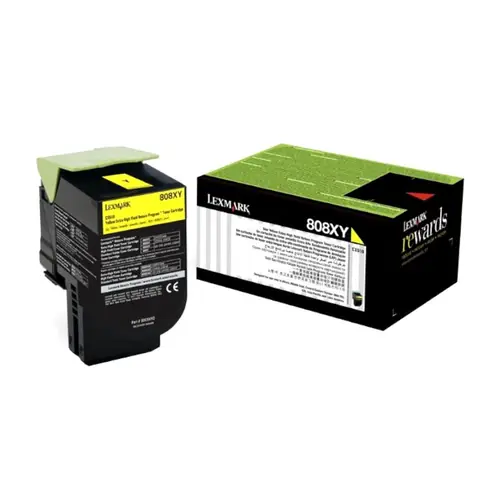 Toner Lexmark 80C8XYE yellow 4k-0