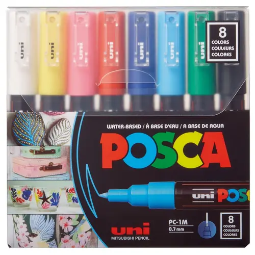 Uni pak marker Posca pc-1m osnovne boje 8/1 (zamjena š75438)-0