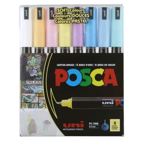 Uni pak marker Posca pc-1mr pastelne boje 8/1 (zamjena š75440)-0