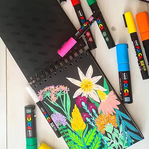 Uni Posca Sketch Black book-2