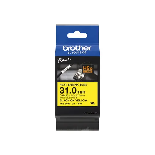 Vrpca Brother p-touch HSE661  31mm black /yellow-0
