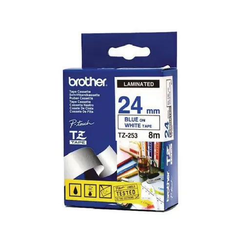 VRPCA BROTHER P-TOUCH TZE253 BLUE/WHITE 24mm-0