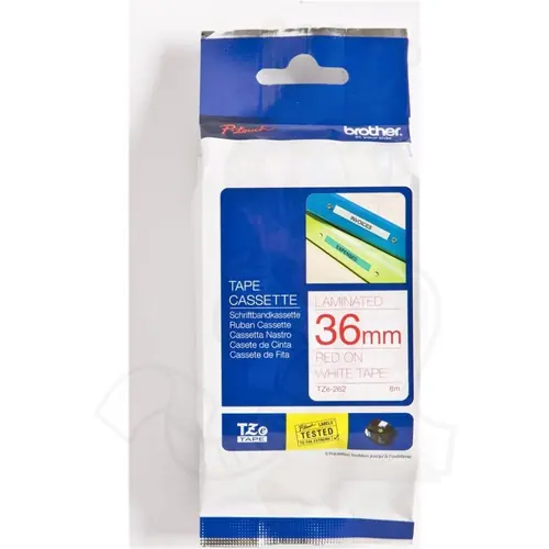 Vrpca Brother p-touch TZE262  36 mm white/red-0