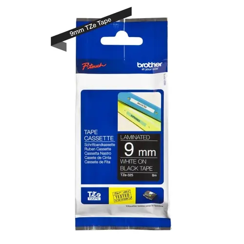 Vrpca Brother p-touch TZE325 9mm black/white-0