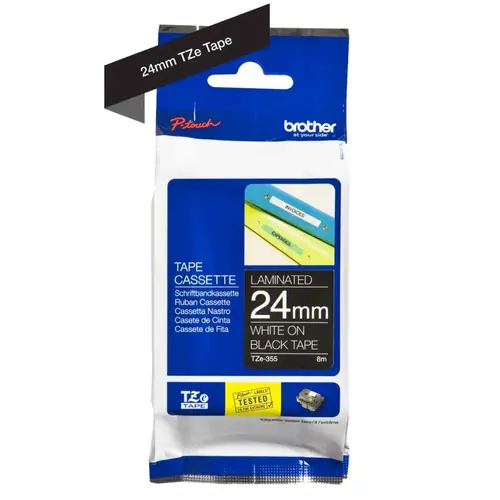 Vrpca Brother p-touch TZE355 24mm black/white-0