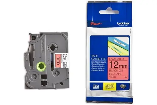 Vrpca Brother p-touch TZE431 12mm black/red-0